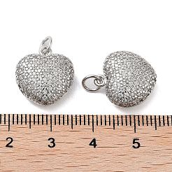 Brass Micro Pave Clear Cubic Zirconia Pendants&nbsp;KK-A205-06P