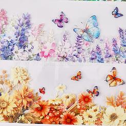 5 Rolls 5 Colors PET Self-Adhesive Paper Decorative Stickers&nbsp;DIY-CP0012-92
