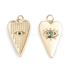 Brass Micro Pave Cubic Zirconia Pendants&nbsp;ZIRC-I042-01
