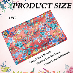 Flower Pattern Polyester Fabric&nbsp;AJEW-WH0766-35C
