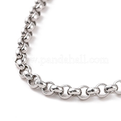 Non-Tarnish 304 Stainless Steel Rolo Chain Bracelet for Men Women&nbsp;BJEW-E031-06P-07