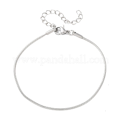 304 Stainless Steel Snake Chain Bracelets for Women&nbsp;BJEW-G775-02P