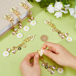 6Pcs Iron Cell Phone Holder Stands. with Alloy Enamel Pendant and Alloy Swivel Clasps&nbsp;HJEW-DC00164