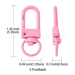Spray Painted Eco-Friendly Alloy Swivel Snap Hooks Clasps&nbsp;PALLOY-YW0001-27