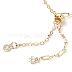 Brass Paperclip Chain Cable Chain Bracelet Slider Making&nbsp;AJEW-JB01523