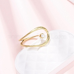 Opaque Acrylic Imitation Pearl Cuff Rings&nbsp;RJEW-P177-03E-G