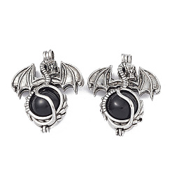 Natural Obsidian Pendants&nbsp;G-P491-02AS-05