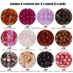 DIY Natural & Synthetic Gemstone Round Beads Stretch Bracelets Making Kits&nbsp;DIY-YW0011-51