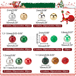 DIY Christmas Polymer Clay Rhinestone & Glass & Acrylic Beads Jewelry Findings Kits Kits&nbsp;DIY-NB0012-24
