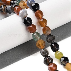 Natural Multi-Color Agate Beads Strands&nbsp;G-NH0021-A18-01