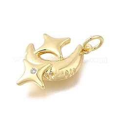 Brass Micro Pave Cubic Zirconia Pendants&nbsp;KK-U072-16G