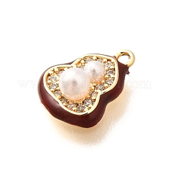 Brass Micro Pave Cubic Zirconia Charms&nbsp;KK-C085-21G