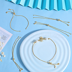 32Pcs Rack Plating Adjustable Brass Slider Bracelet Making&nbsp;KK-SP0001-78G