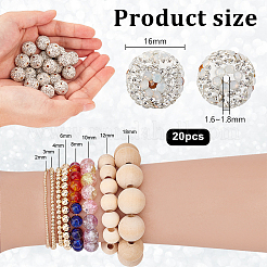20Pcs Polymer Clay Rhinestone Beads&nbsp;RB-PH0001-47