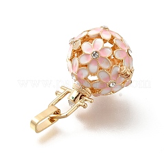 Alloy Crystal Rhinestone Bead Cage Pendants&nbsp;ENAM-M047-02G-B