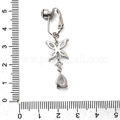 Brass Pave Clear Cubic Zirconia Clip on Belly Rings&nbsp;FS-WG683DA-01
