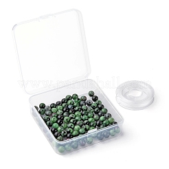 100Pcs 8mm Natural Ruby in Zoisite Round Beads&nbsp;DIY-LS0002-05