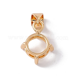Brass Pendant Cabochon Settings&nbsp;KK-E066-03G-01