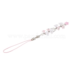 4Pcs Glass & Acrylic Mobile Straps&nbsp;HJEW-HS00013