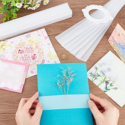 Translucent Tracing Paper Invitation Display Cards Belly Bands&nbsp;DIY-WH0430-427