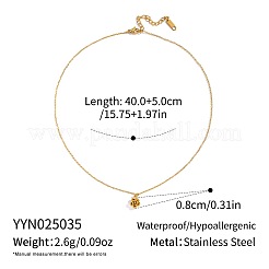 Elegant 304 Stainless Steel Rose Flower Pendant Necklaces for Women&nbsp;JZ0314