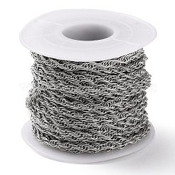 Tarnish Resistant 304 Stainless Steel Rope Chains&nbsp;CHS-G027-08C-P