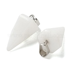 Natural White Jade Pendants&nbsp;G-B127-13P-05