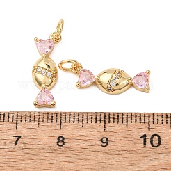 Brass Micro Pave Cubic Zirconia Pendants&nbsp;X-KK-D019-23G