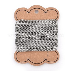 Tarnish Resistant 201 Stainless Steel Curb Chains&nbsp;CHS-L017-22B