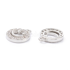 Rack Plating Brass Micro Pave Cubic Zirconia Charms&nbsp;ZIRC-C026-10P