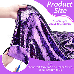 PVC Reversible Sequin Fabric&nbsp;DIY-WH0430-543B