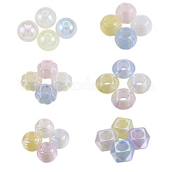 75Pcs 5 Styles Electroplate Acrylic European Beads&nbsp;OACR-TA0002-68