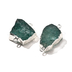 Raw Rough Natural Dyed Quartz Crystal Links Connector Charms&nbsp;G-K189-04S-01