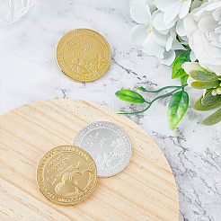 4Pcs 2 Colors Iron Commemorative Coins&nbsp;AJEW-DC0001-04