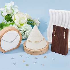 20Pcs 2 Colors Rack Plating Brass Pave Clear Cubic Zirconia Connector Charms&nbsp;KK-FI0001-05