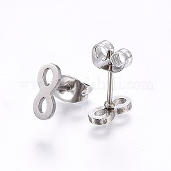 Tarnish Resistant 304 Stainless Steel Stud Earrings&nbsp;EJEW-F163-02P