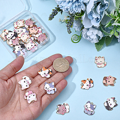 32Pcs 8 Styles Zinc Alloy Enamel Pendants&nbsp;ENAM-BM0001-24