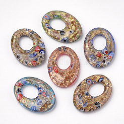 Handmade Gold Sand Lampwork Pendants&nbsp;LAMP-S189-13-B