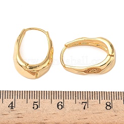 Brass Oval Hoop Earrings&nbsp;EJEW-D337-13G