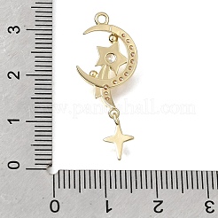 Brass Micro Pave Clear Cubic Zirconia Pendants&nbsp;CU-CBAC809-04G
