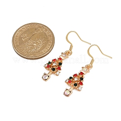 Christmas Theme Alloy Rhinestone Dangle Earrings&nbsp;EJEW-JE06627-01