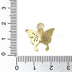 Brass Micro Pave Clear Cubic Zirconia Pendants&nbsp;KK-U005-01J-G