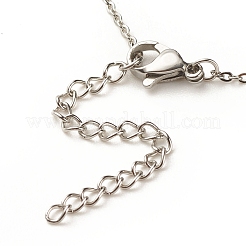 304 Stainless Steel Turtle Charm Anklet with Round Natural White Jade Beads for Women&nbsp;AJEW-AN00498-04