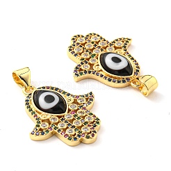 Brass Cubic Zirconia Pendants&nbsp;KK-K338-02G-03