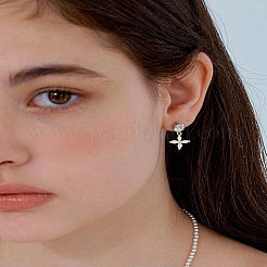 4Pcs Brass Cubic Zirconia Charms&nbsp;ZIRC-LP0001-23
