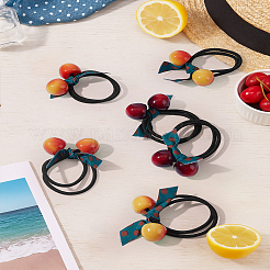 6Pcs 3 Colors Acrylic Polyester Hair Accessories&nbsp;OHAR-LP0003-004