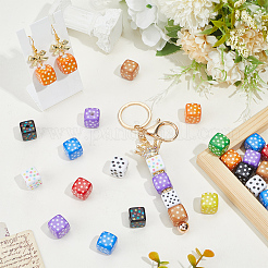 48Pcs Opaque Printed Acrylic Beads&nbsp;OACR-SC0002-92