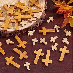 100Pcs 2 Styles Wood Pendants&nbsp;WOOD-SC0001-43