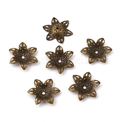 6-Petal Iron Bead Caps&nbsp;IFIN-WH0070-07AB