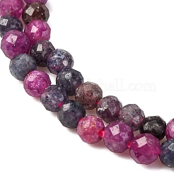 Natural Red Corundum/Ruby and Sapphire Beads Strands&nbsp;G-R462-035